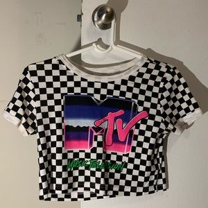 MTV Checkered Crop Top